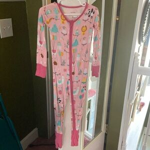 Little Sleepies Pink Animal Birthday Zippy Pajamas